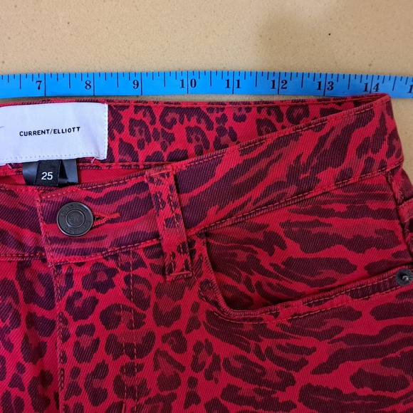 Current/Elliott Animal Print Jeans - Picture 9 of 11